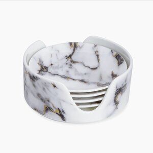 Prouna  Marble Venice Fog 5-Piece Coaster Set